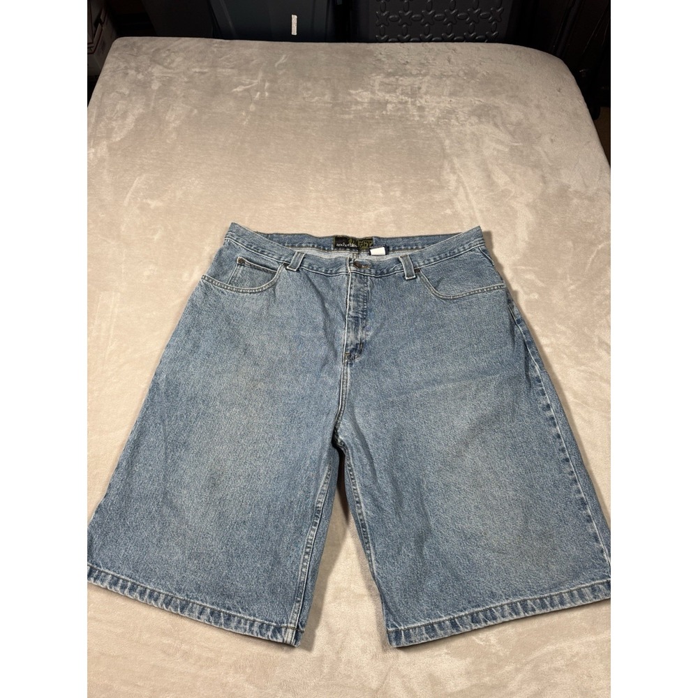 Anchor Blue Jean Shorts Size 42 Light Blue Baggy Loose Fit Y2K